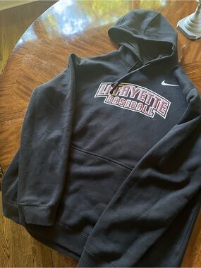 NWOT Nike Lafayette Baseball Black Hoodie Large